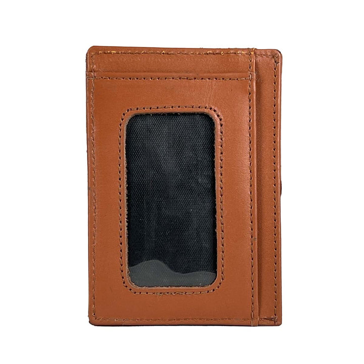 FashionPyramid genuine leather card holder - This sleek and minimalist wallet, crafted with genuine camel leather, combines fashion and functionality for the modern individual.