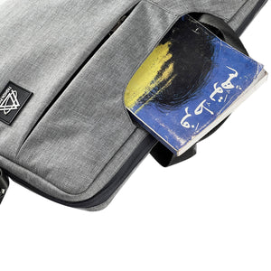 Spacious Book Pocket of Gray Laptop Shoulder Messenger Bag
