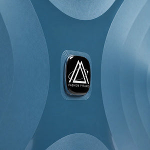Fashion Pyramid Explore Trolley in blue – Fashion Pyramid logo badge on the shell