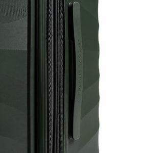Fashion Pyramid Explore Trolley in olive – side carry handle close-up
