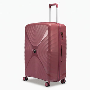 Fashion Pyramid Explore Trolley large 28-inch suitcase in rose, three-quarter view