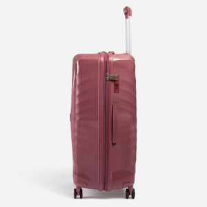 Fashion Pyramid Explore Trolley large 28-inch suitcase in rose, side view