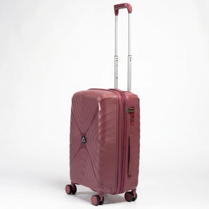 Fashion Pyramid Explore Trolley small 20-inch cabin suitcase in rose, three-quarter view