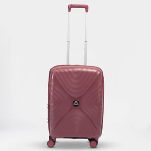 Fashion Pyramid Explore Trolley small 20-inch cabin suitcase in rose, front view