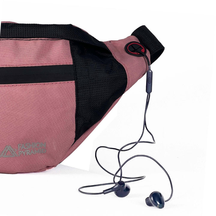 Beehive waist bag with AUX port - Pink - Fashionpyramid