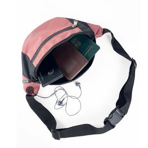 Beehive waist bag with AUX port - Pink - Fashionpyramid