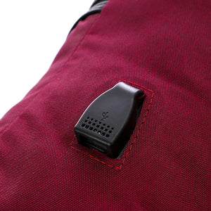 شنطة الظهر colorful مع مخرج usb لشحن الموبايل -سوستة اسود - اللون عنابى - Fashionpyramid