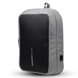 backpack designed to prevent theft and provide security to the items inside it.