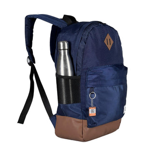 The back panel of the backpack is made of a breathable material to promote airflow and prevent heat buildup. FashionPyramid