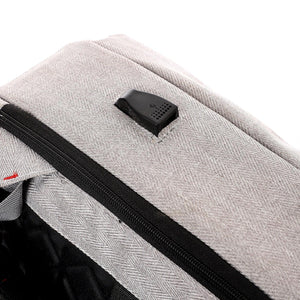 The backpack contains an USB for charging.