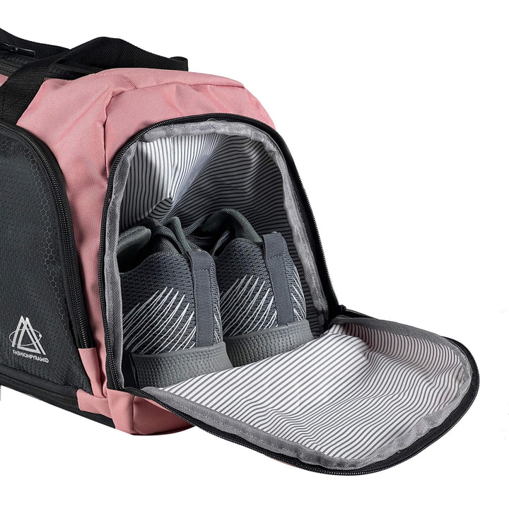 Beehive Gym and travil  Bag The Durable Crowdsource Designed Duffel Bag with 10 Optimal Compartments Including Water Resistant Pouch - Pink - Fashionpyramid