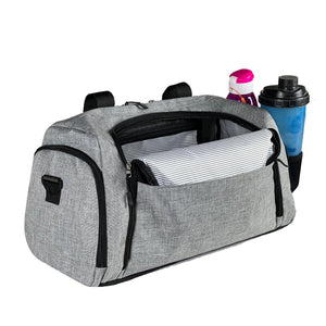 The size of a gray duffel bag can vary, with some being small enough to carry as a gym bag, while others are large enough to use as a travel bag for a weekend getaway.