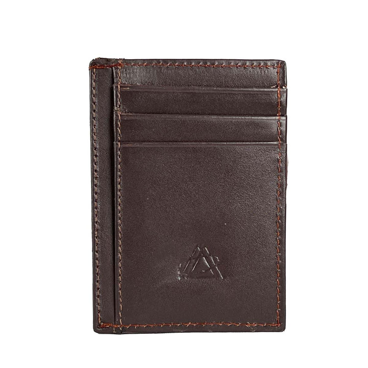 Discover the perfect blend of fashion and functionality with the FashionPyramid cardholder wallet. Made from genuine brown leather, this slim and minimalist accessory is designed to securely hold your cards while adding a touch of sophistication to your everyday look. Step up your style game with this sleek and versatile wallet.