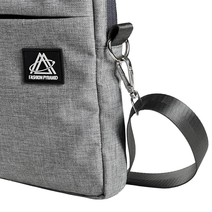 Versatile Accessories Compartment of Gray Laptop Shoulder Messenger Bag
