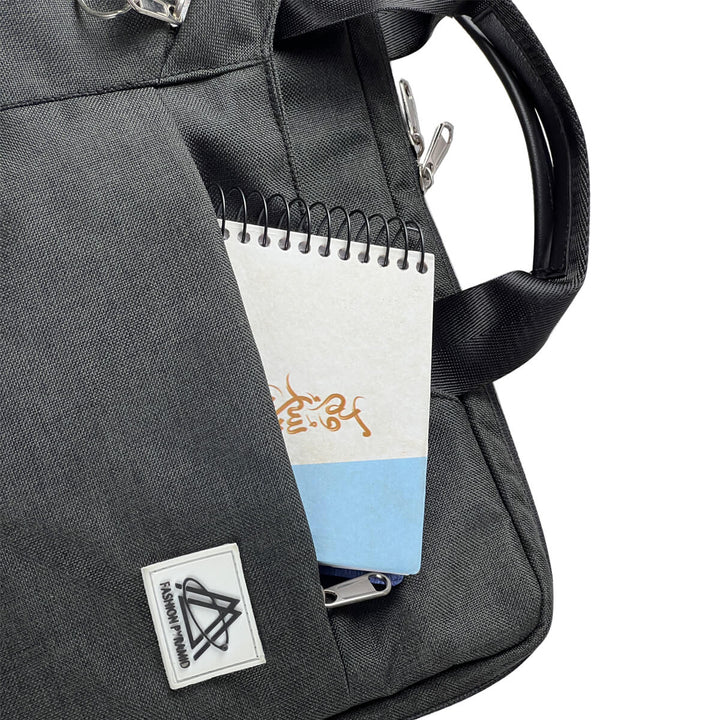 Laptop Shoulder Messenger Bag - Convenient Small Pocket for Quick Access - Black