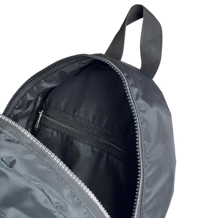 Mini Nylon Women Backpack has Main pocket fits 10 inch iPad. Fashionpyramid