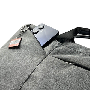 Compact Front Pocket of Gray Laptop Shoulder Messenger Bag