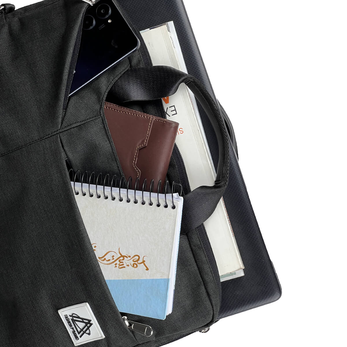 Laptop Shoulder Messenger Bag - Spacious and Organized Interior for 15.6-inch Laptops and Tablets - Black