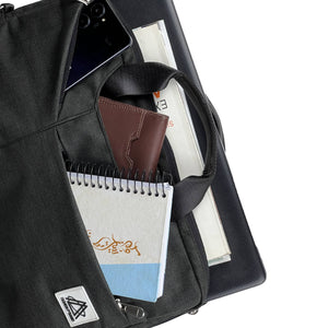 Laptop Shoulder Messenger Bag - Spacious and Organized Interior for 15.6-inch Laptops and Tablets - Black
