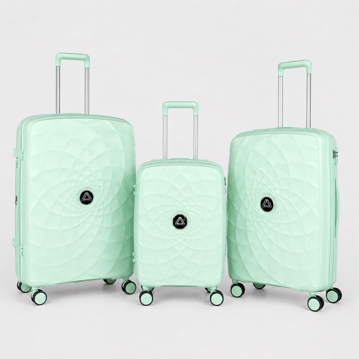 Air Trolley 3-piece hardshell luggage set in Mint Green - 20 inch, 24 inch, 28 inch