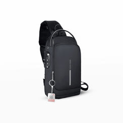 Mashawir Pro – Stylish Sling Bag with Password Lock & Water-Resistant Design - Black