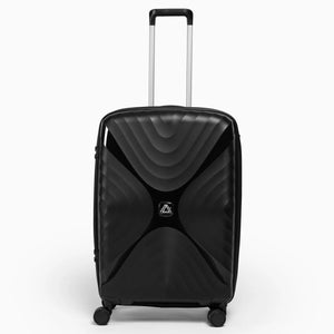 Fashion Pyramid Explore Trolley medium 24-inch suitcase in black, front view