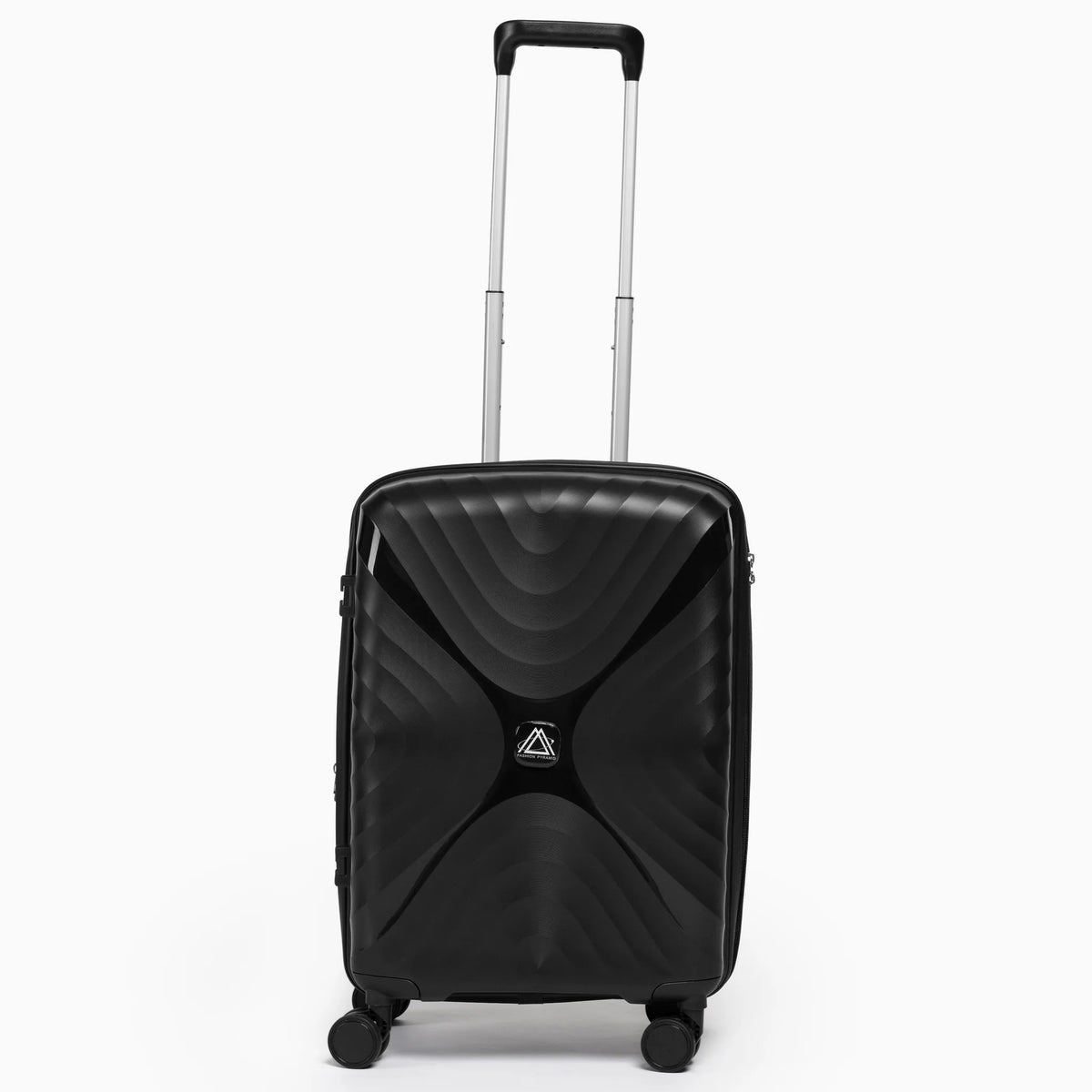 Fashion Pyramid Explore Trolley small 20-inch cabin suitcase in black, front view