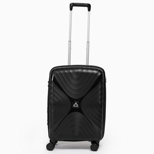Fashion Pyramid Explore Trolley small 20-inch cabin suitcase in black, front view