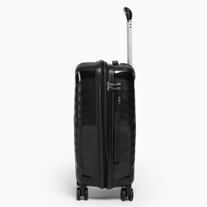 Fashion Pyramid Explore Trolley small 20-inch cabin suitcase in black, side view
