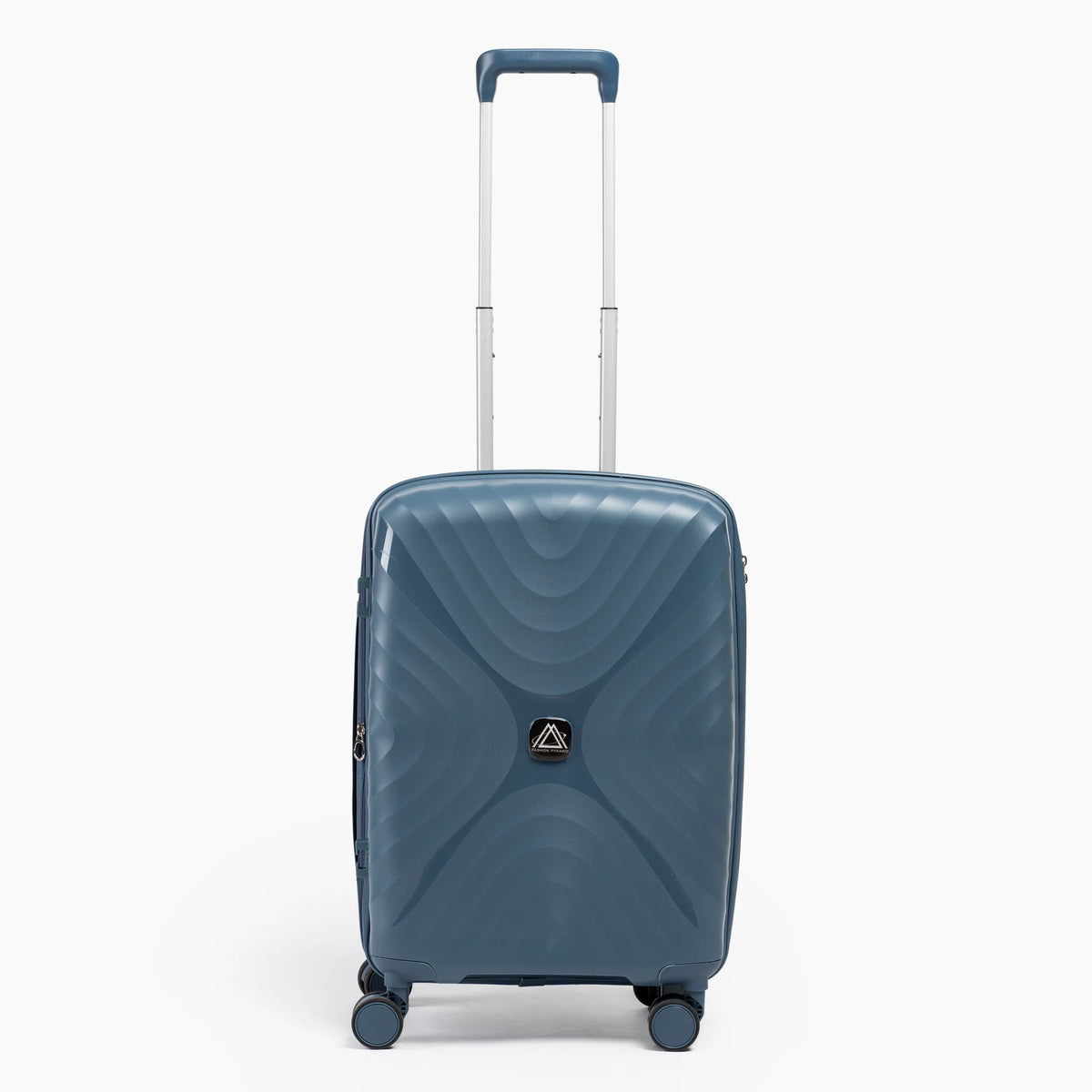 Fashion Pyramid Explore Trolley small 20-inch cabin suitcase in blue, front view