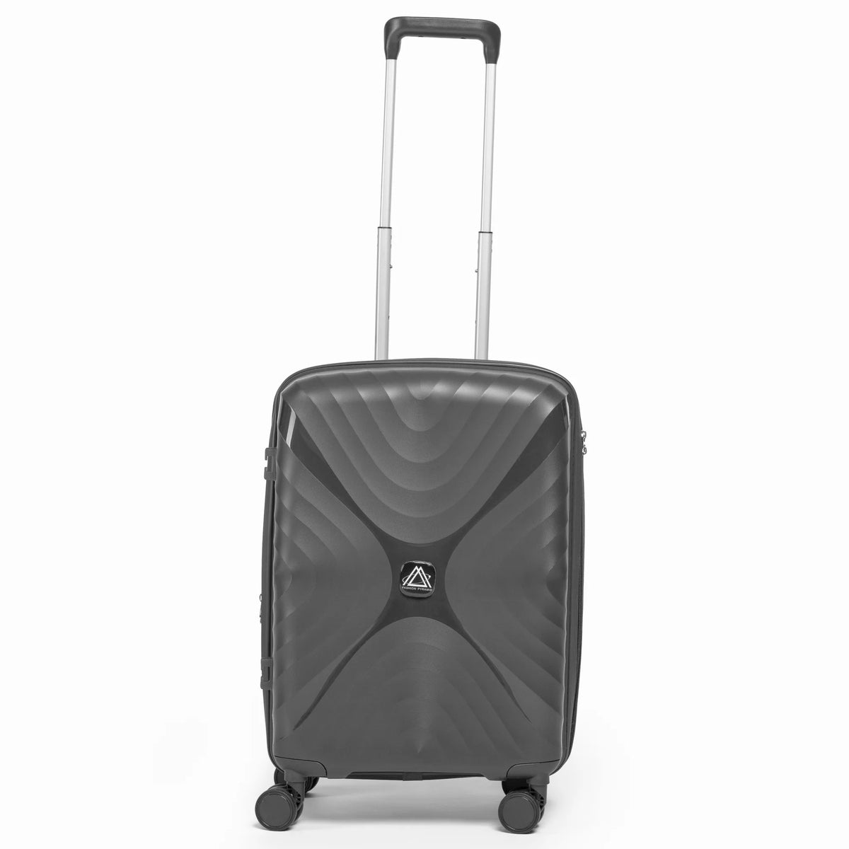 Fashion Pyramid Explore Trolley small 20-inch cabin suitcase in grey, front view