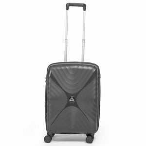 Fashion Pyramid Explore Trolley small 20-inch cabin suitcase in grey, front view