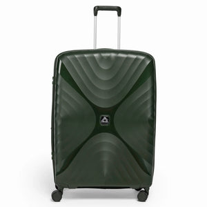 Fashion Pyramid Explore Trolley large 28-inch suitcase in olive, front view