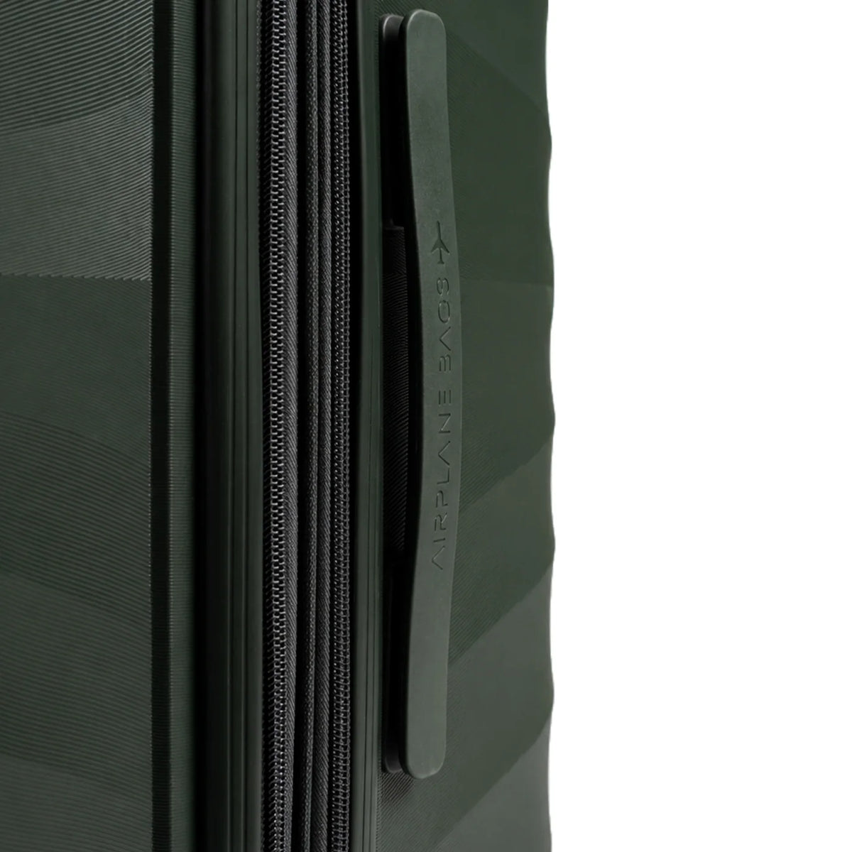 Fashion Pyramid Explore Trolley in olive – side carry handle close-up