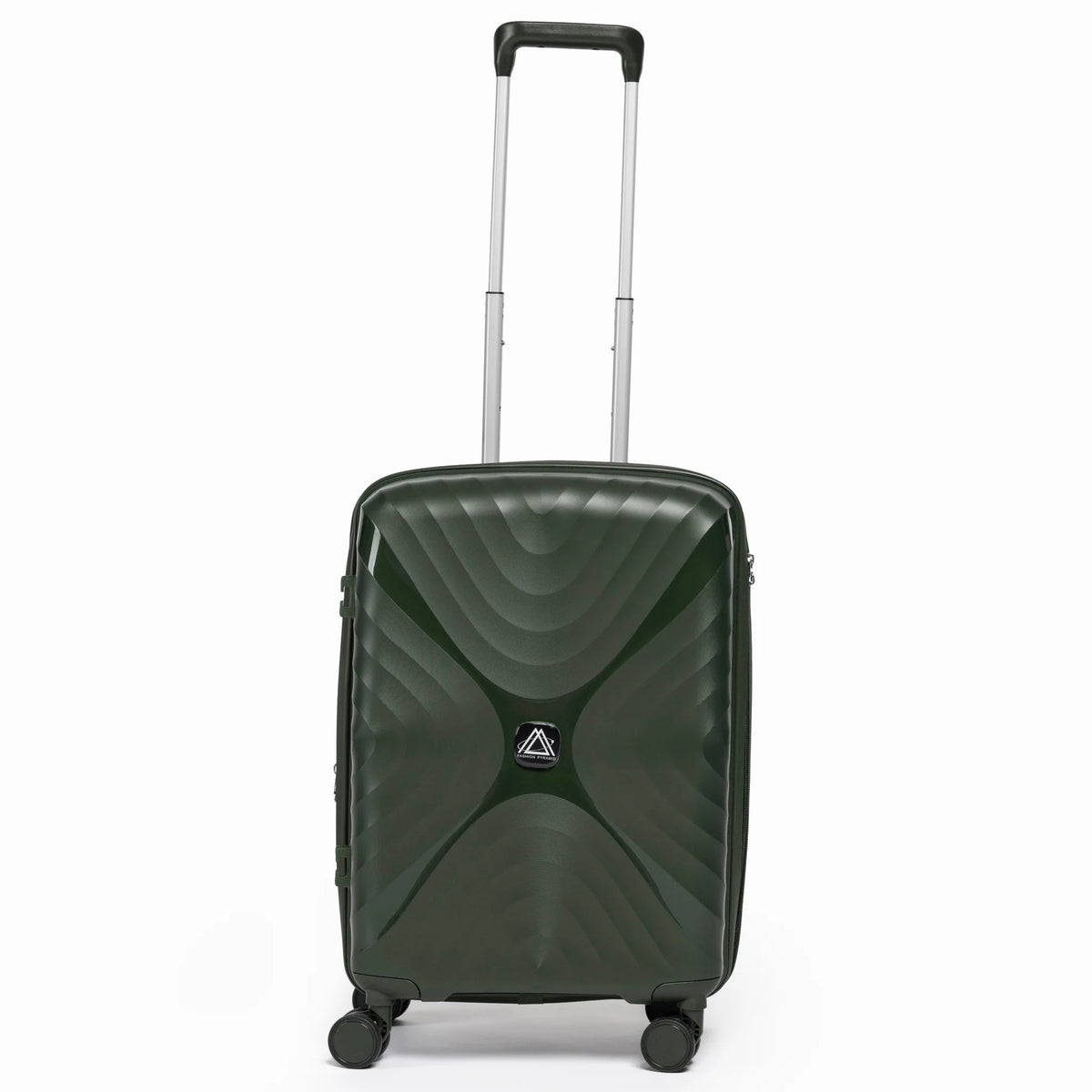 Fashion Pyramid Explore Trolley small 20-inch cabin suitcase in olive, front view
