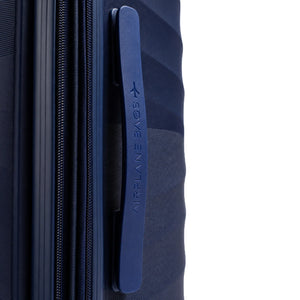 Fashion Pyramid Explore Trolley in navy blue – side carry handle close-up