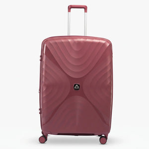 Fashion Pyramid Explore Trolley large 28-inch suitcase in rose, front view