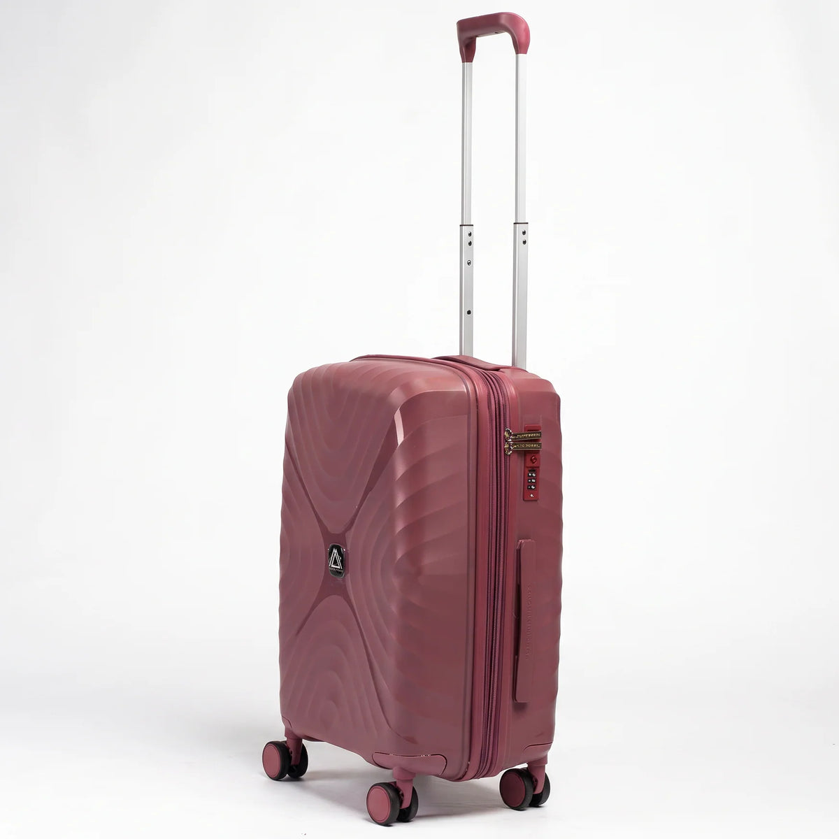 Fashion Pyramid Explore Trolley small 20-inch cabin suitcase in rose, three-quarter view