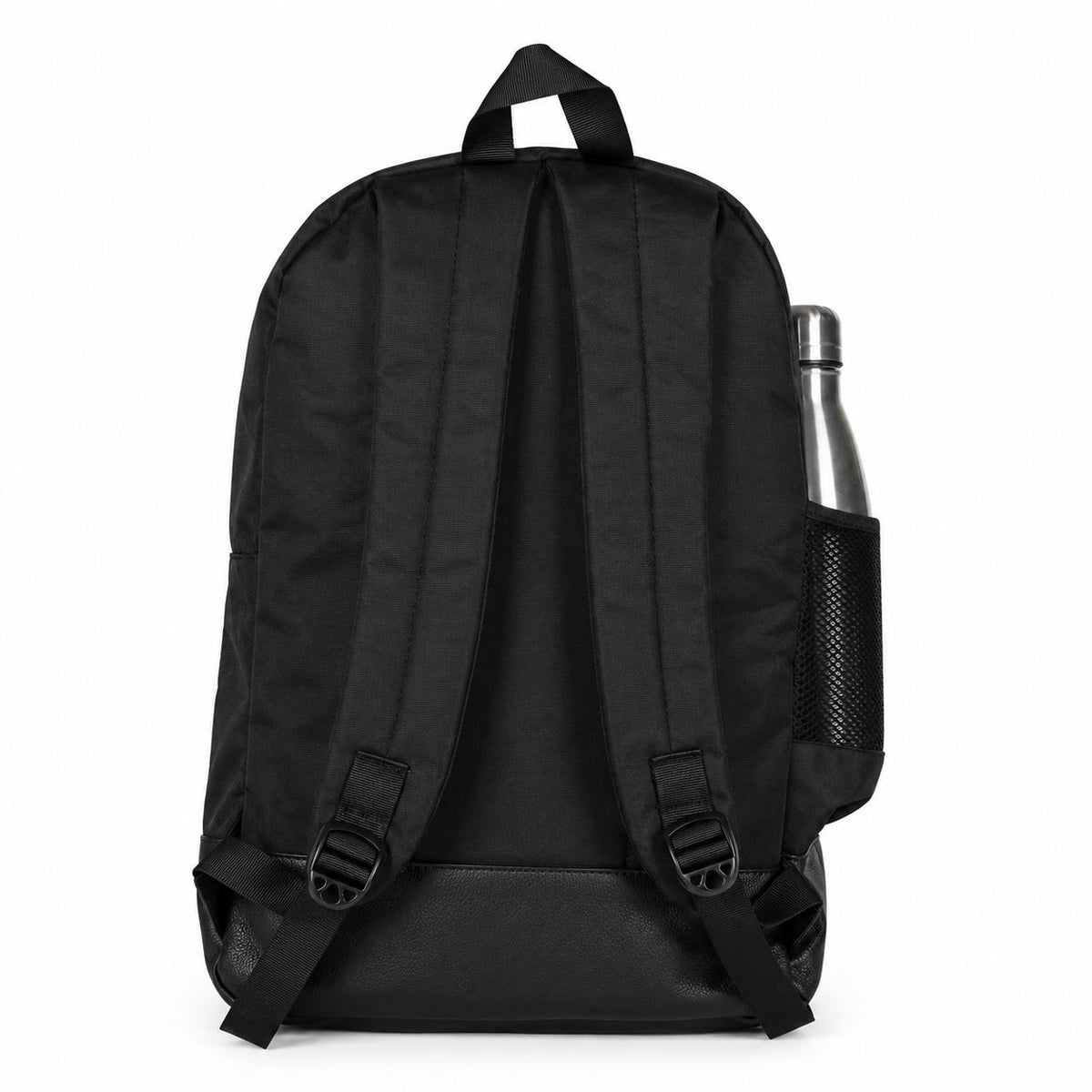 Pyramid Backpack Dark Black back view with padded adjustable shoulder straps