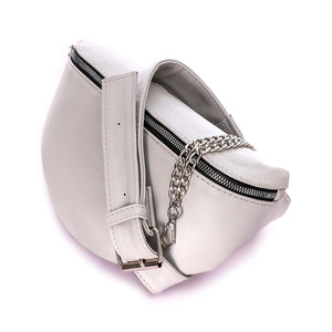 حقيبة الخصر النسائية  "chain” - رمادى فاتح - Fashionpyramid