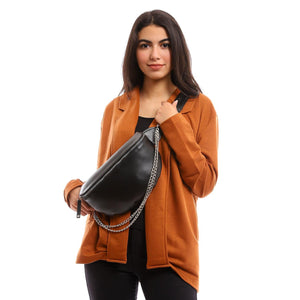 حقيبة الخصر النسائية  "chain”  - اسود - Fashionpyramid