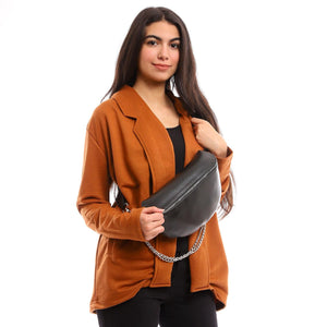 حقيبة الخصر النسائية  "chain”  - اسود - Fashionpyramid