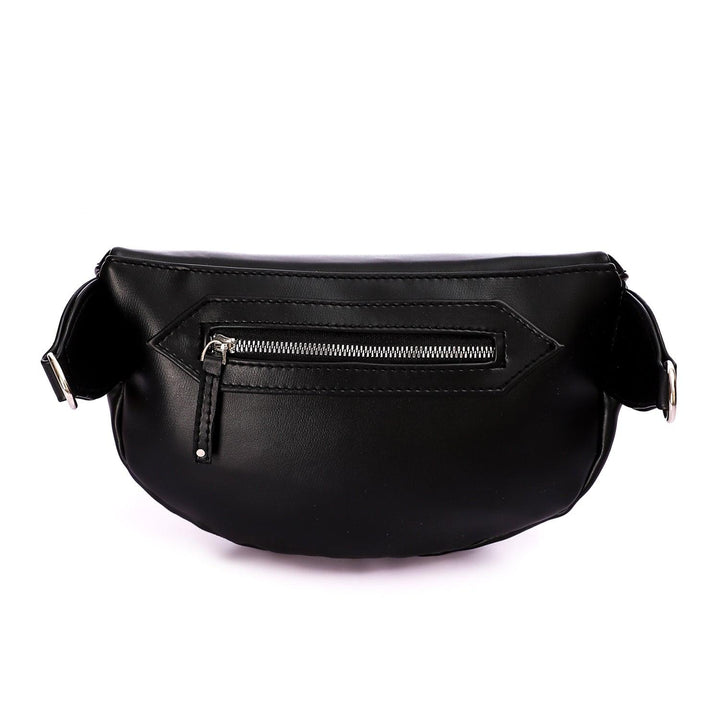 حقيبة الخصر النسائية  "chainpack” من جلد عالي الجوده - اسود - Fashionpyramid