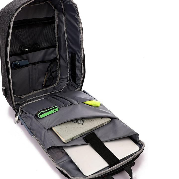 The backpack has multiple compartments and pockets that make it easy to organize your belongings. Fashionpyramid