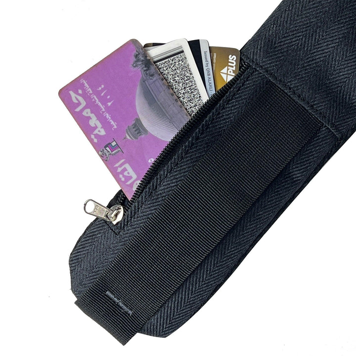 Crossbody has hidden pockets in the shoulder for credit cards and other cards. fashionpyramid