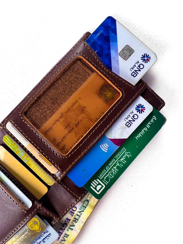 Slim Wallet With Genuine leather is having enough space to hold all of your essential items. Fashionpyramid