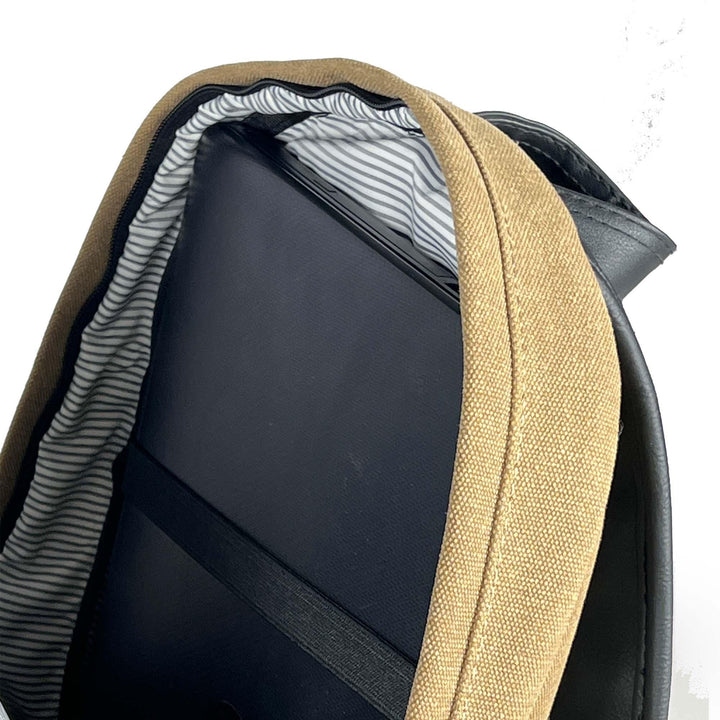 Happiness Backpack laptop scotch tape to keep it safe while moving.Fashionpyramid