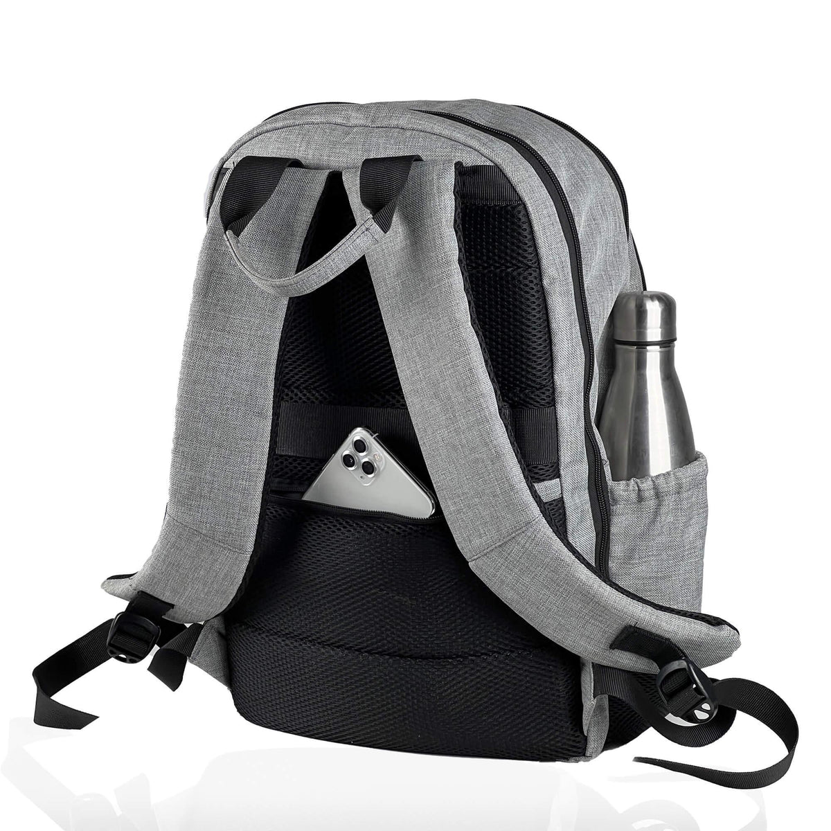 Back pocket for important belongings.