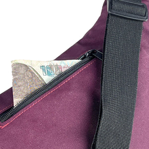 Beehive waist bag with AUX port - Maroon - Fashionpyramid