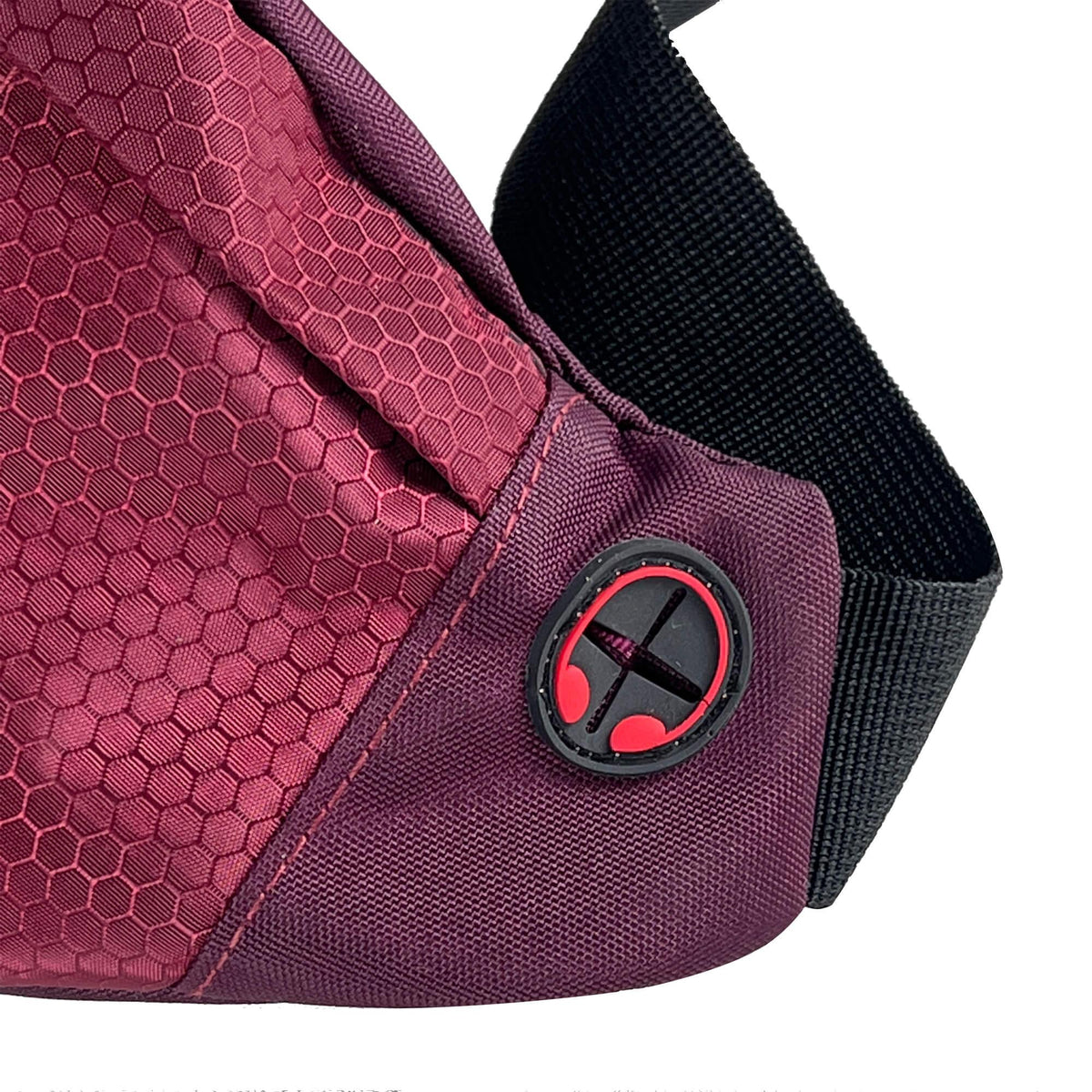 Beehive waist bag with AUX port - Maroon - Fashionpyramid